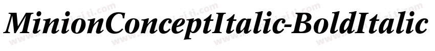 MinionConceptItalic-BoldItalic字体转换
