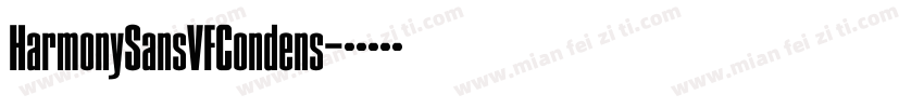 HarmonySansVFCondens字体转换