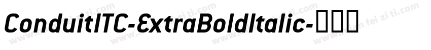 ConduitITC-ExtraBoldItalic字体转换