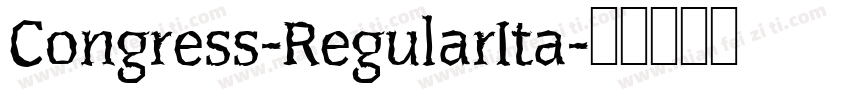 Congress-RegularIta字体转换