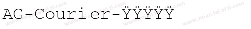 AG-Courier字体转换