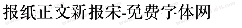 报纸正文新报宋字体转换