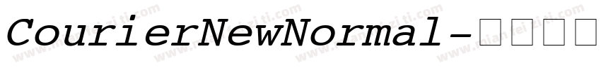 CourierNewNormal字体转换