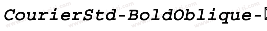CourierStd-BoldOblique字体转换
