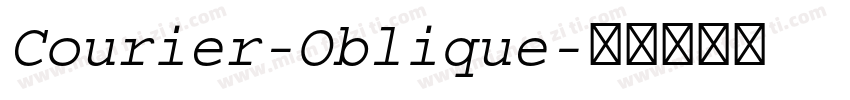 Courier-Oblique字体转换