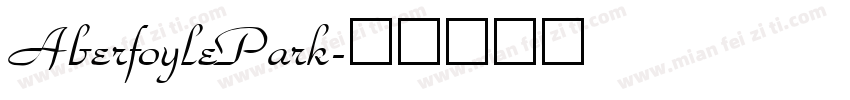 AberfoylePark字体转换