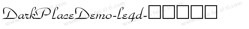 DarkPlaceDemo-le4d字体转换