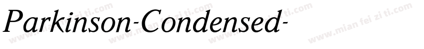 Parkinson-Condensed字体转换