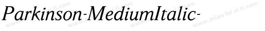 Parkinson-MediumItalic字体转换