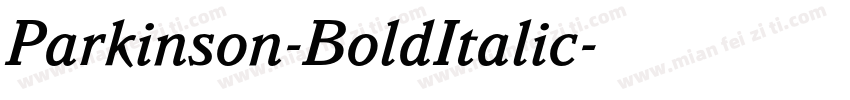 Parkinson-BoldItalic字体转换