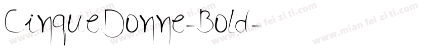 CinqueDonne-Bold字体转换