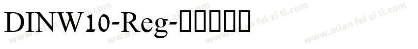 DINW10-Reg字体转换