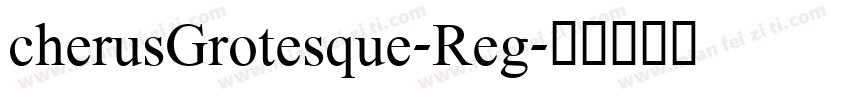 cherusGrotesque-Reg字体转换
