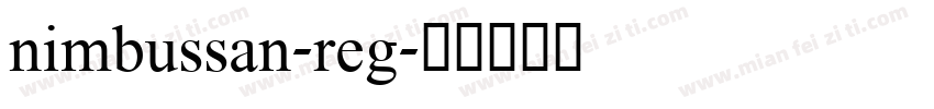 nimbussan-reg字体转换