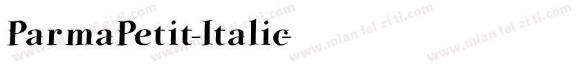 ParmaPetit-Italic字体转换