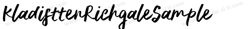 KladisttenRichgaleSample字体转换