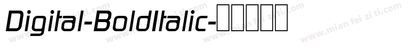 Digital-BoldItalic字体转换