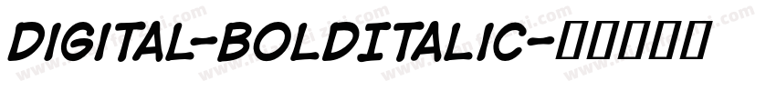 Digital-BoldItalic字体转换