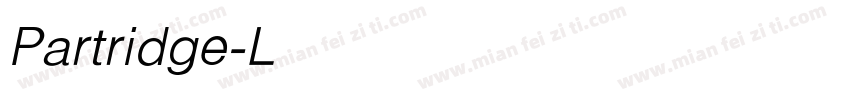 Partridge-Light-Light-Italic字体转换