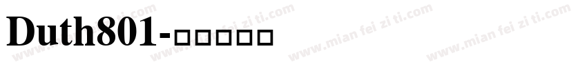 Duth801字体转换