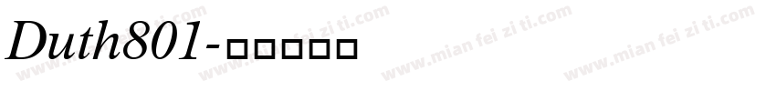 Duth801字体转换