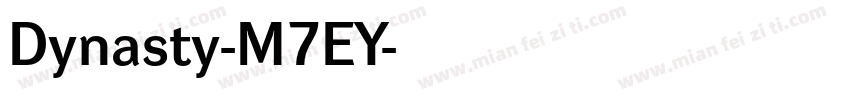 Dynasty-M7EY字体转换