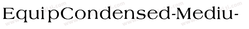 EquipCondensed-Mediu字体转换