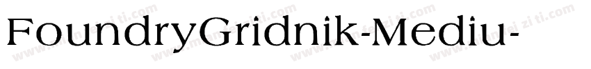FoundryGridnik-Mediu字体转换