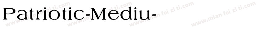 Patriotic-Mediu字体转换