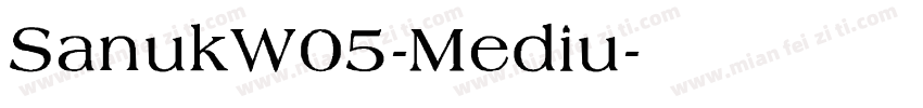 SanukW05-Mediu字体转换