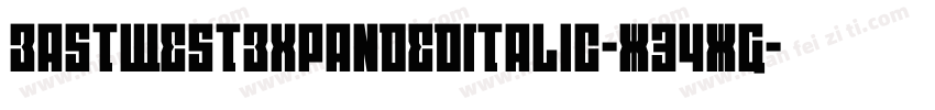 EastWestExpandedItalic-X34XG字体转换