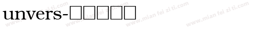 unvers字体转换
