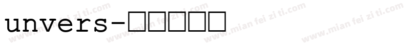 unvers字体转换