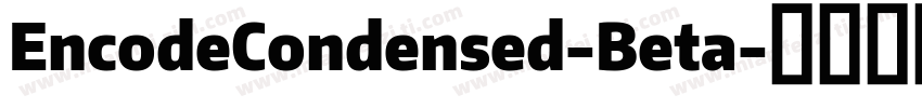 EncodeCondensed-Beta字体转换