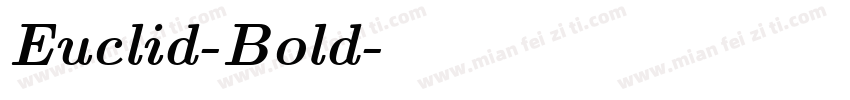 Euclid-Bold字体转换