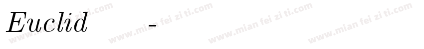 Euclid字体字体转换