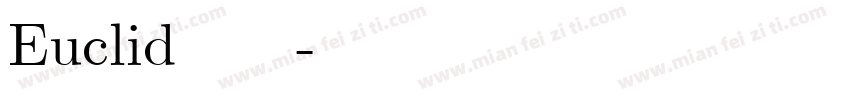 Euclid字体字体转换