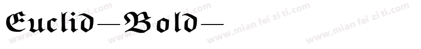 Euclid-Bold字体转换