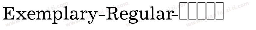Exemplary-Regular字体转换