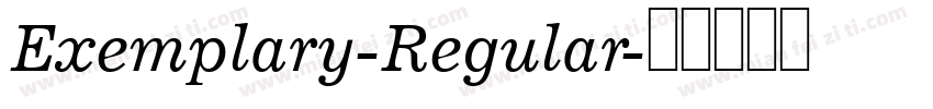 Exemplary-Regular字体转换