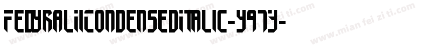 FedyralIiCondensedItalic-y97Y字体转换