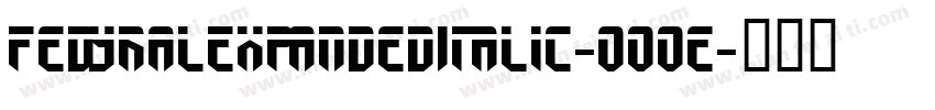 FedyralExpandedItalic-O0Oe字体转换