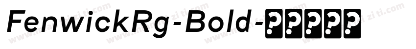 FenwickRg-Bold字体转换