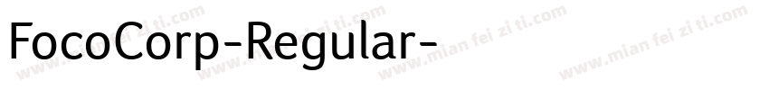 FocoCorp-Regular字体转换