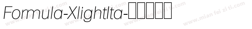 Formula-XlightIta字体转换