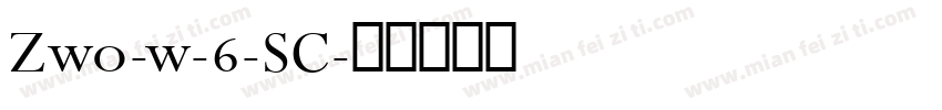 Zwo-w-6-SC字体转换