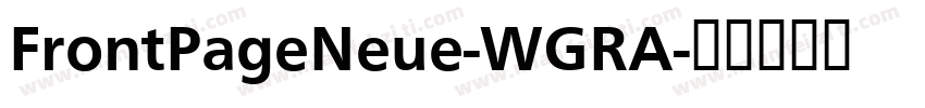 FrontPageNeue-WGRA字体转换