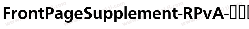 FrontPageSupplement-RPvA字体转换