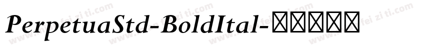 PerpetuaStd-BoldItal字体转换