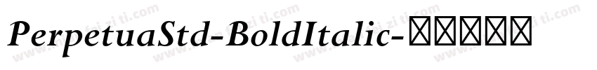 PerpetuaStd-BoldItalic字体转换
